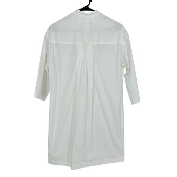 Yigal Azrouel Long Sleeve Button Up Top Womens 8 White Asian Style Minimalist - Picture 2 of 13